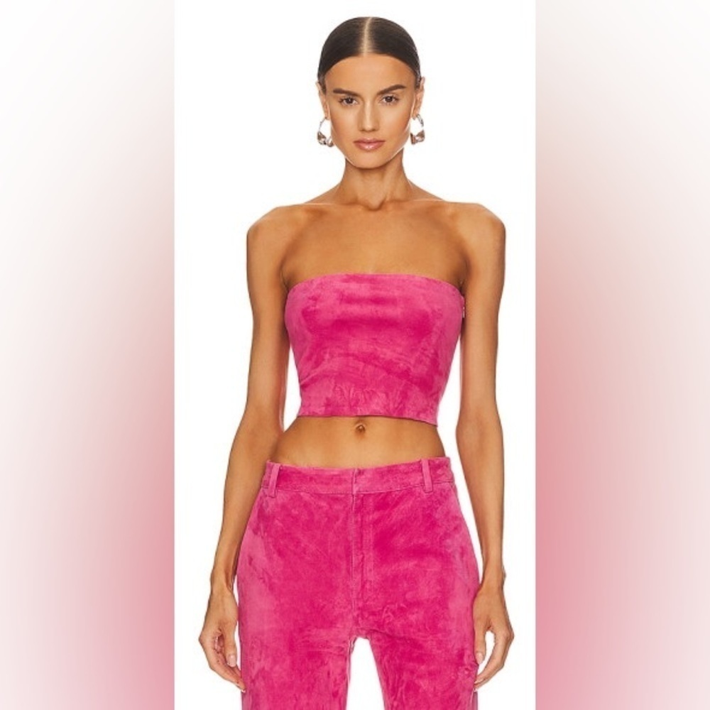 New! SPRWMN Suede Micro Tube Top in Pink 🩷 Small NWT! - Picture 7 of 16